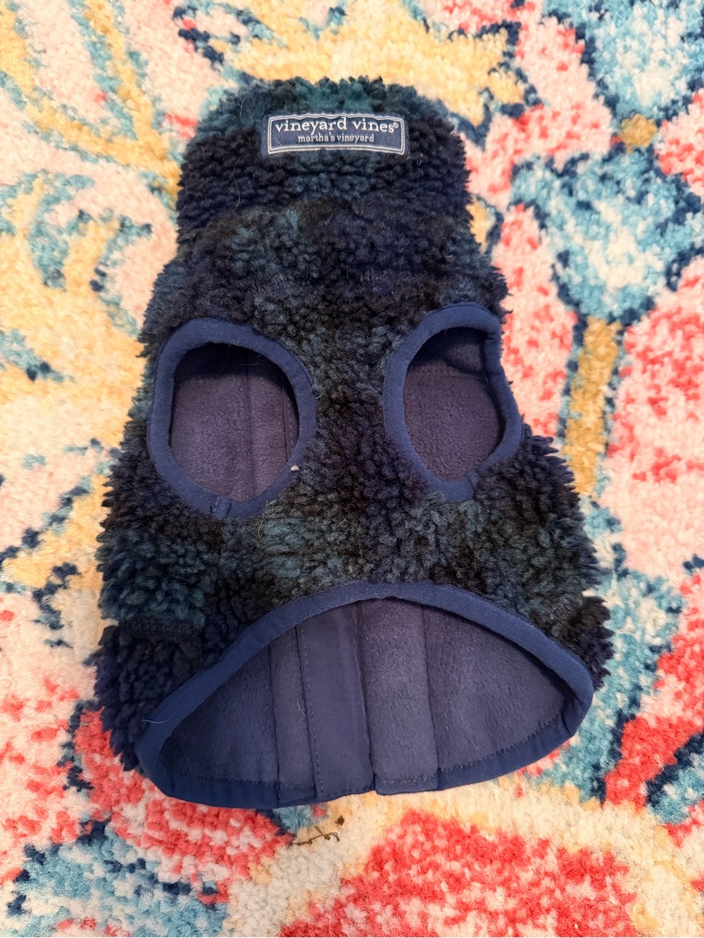 Vineyard Vines Navy Blue Sherpa Pet Vest